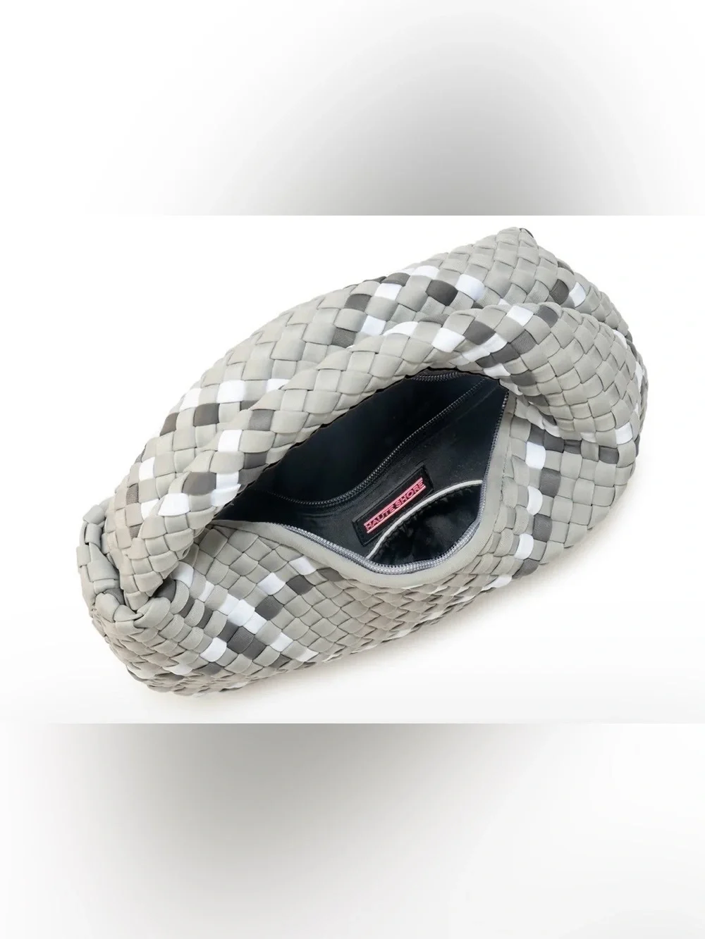 Small woven Hobo in Light Gray -White Brand New.